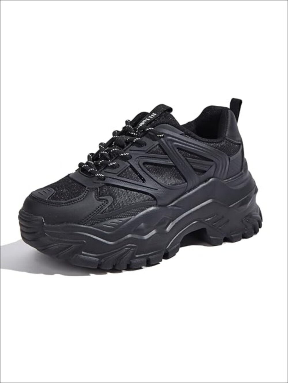 Chunky Platform Sneakers Women Comfortable Lace Up Walking Shoes